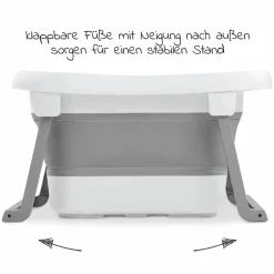 Badewanne Wash N Fold L - White / Stone - Gr. L