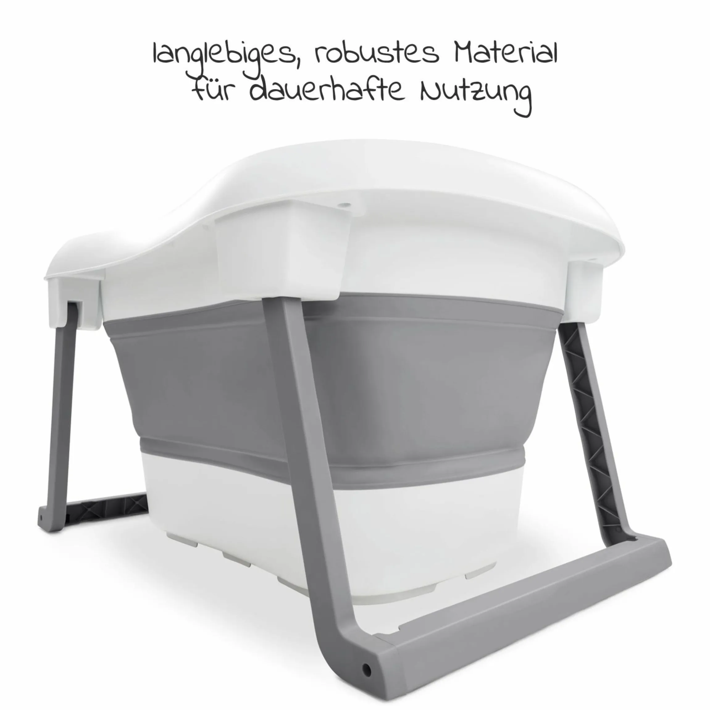 Badewanne Wash N Fold L - White / Stone - Gr. L