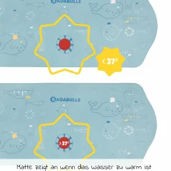 Badewannen-Matte XXL mit Thermometer - Ocean