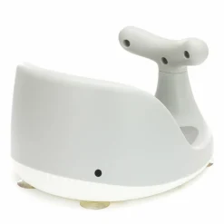 Badewannensitz Wal in ergonomischem Design mit rutschfesten Saugnäpfen - Grau