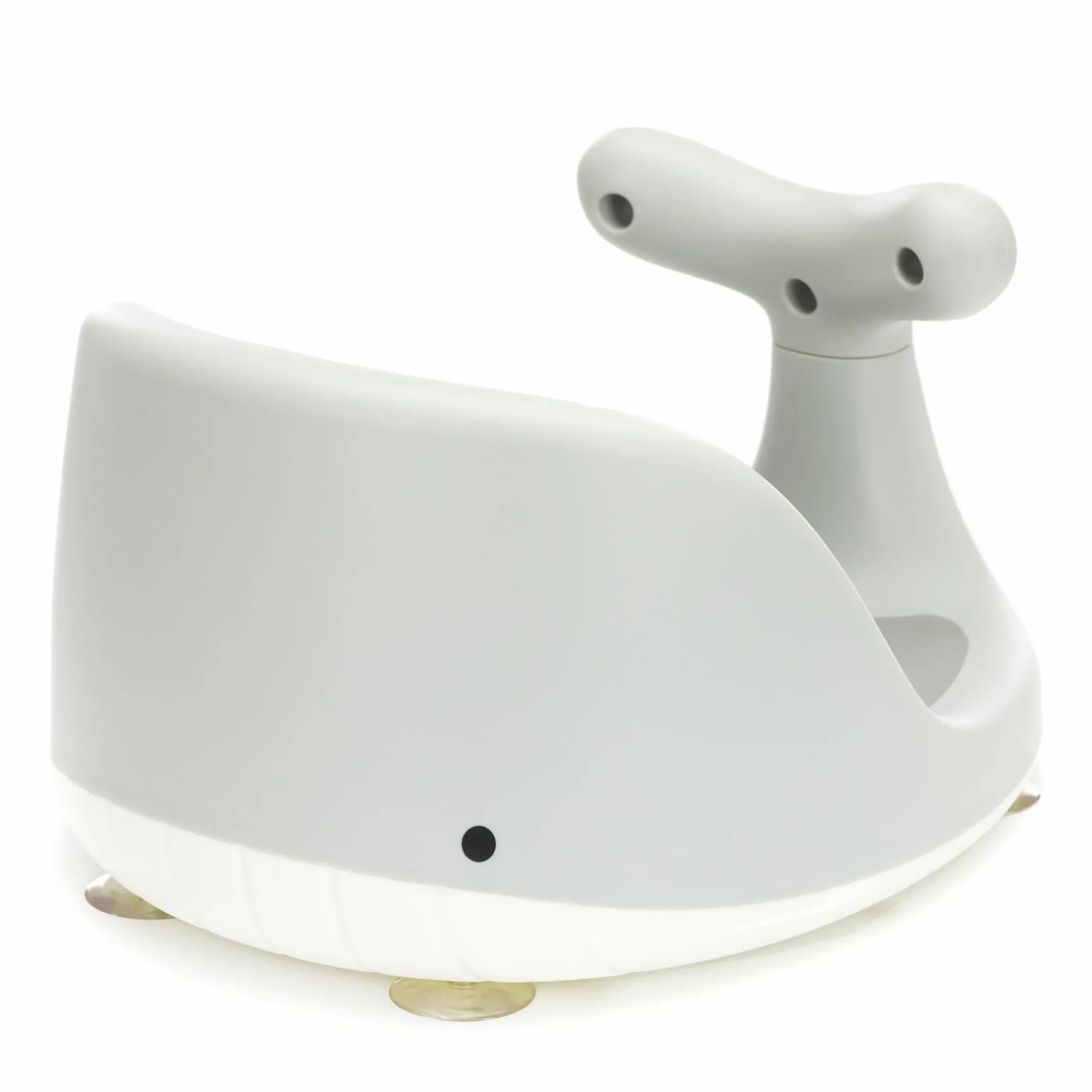 Badewannensitz Wal in ergonomischem Design mit rutschfesten Saugnäpfen - Grau