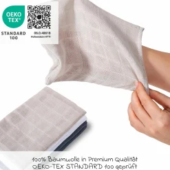 Badewannensitz Wal in ergonomischem Design mit rutschfesten Saugnäpfen inkl. 6er Pack Waschhandschuhe - Grau