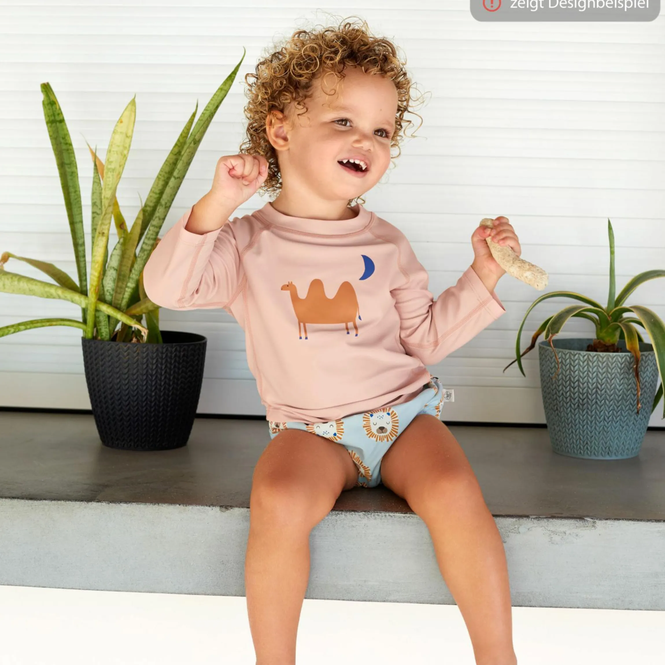 Bade-Windelhose LSF Swim Diaper - Palms Nature - Gr. 86