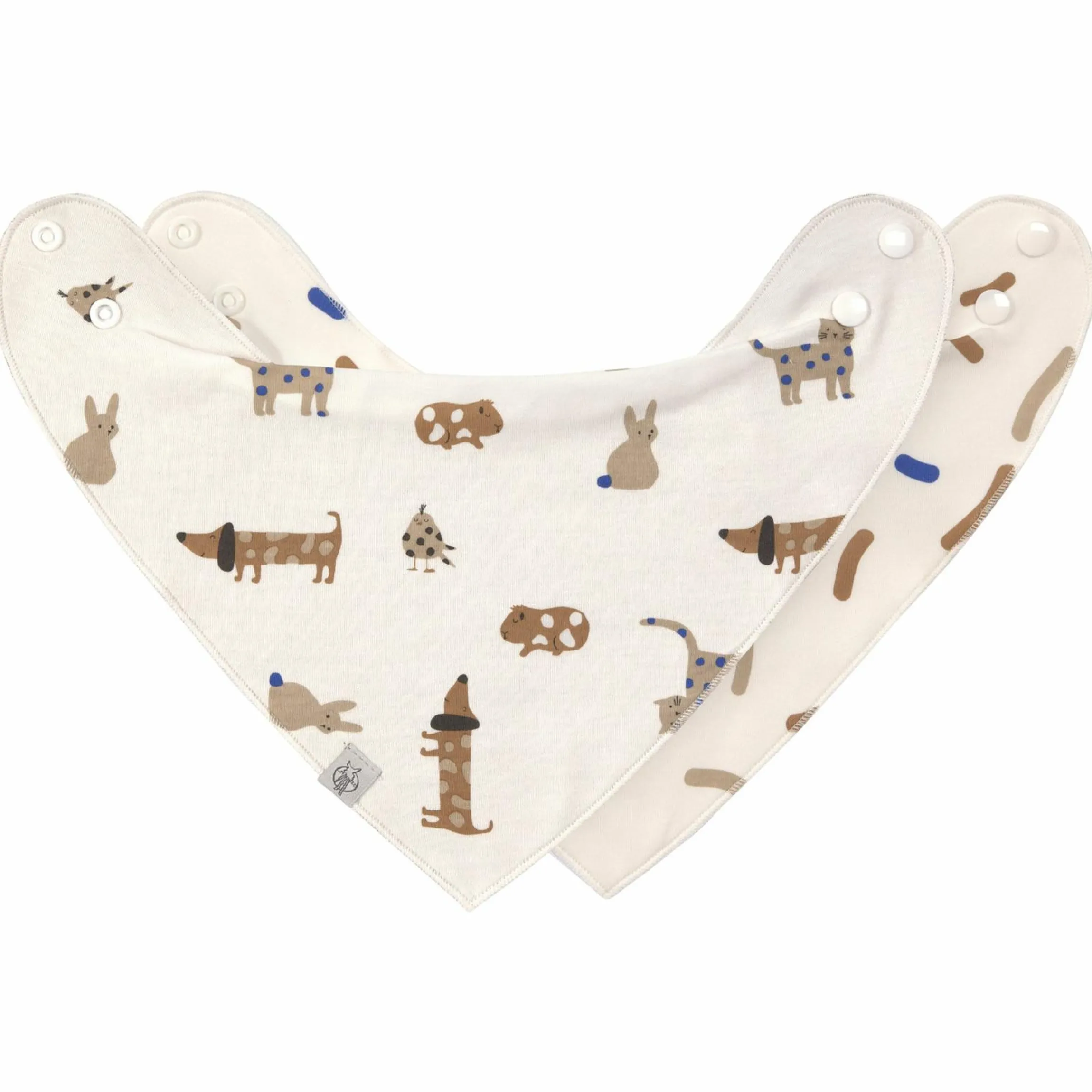 Bandana Lätzchen 2er Pack aus Bio-Baumwolle - Little Mateys - Royal Blue