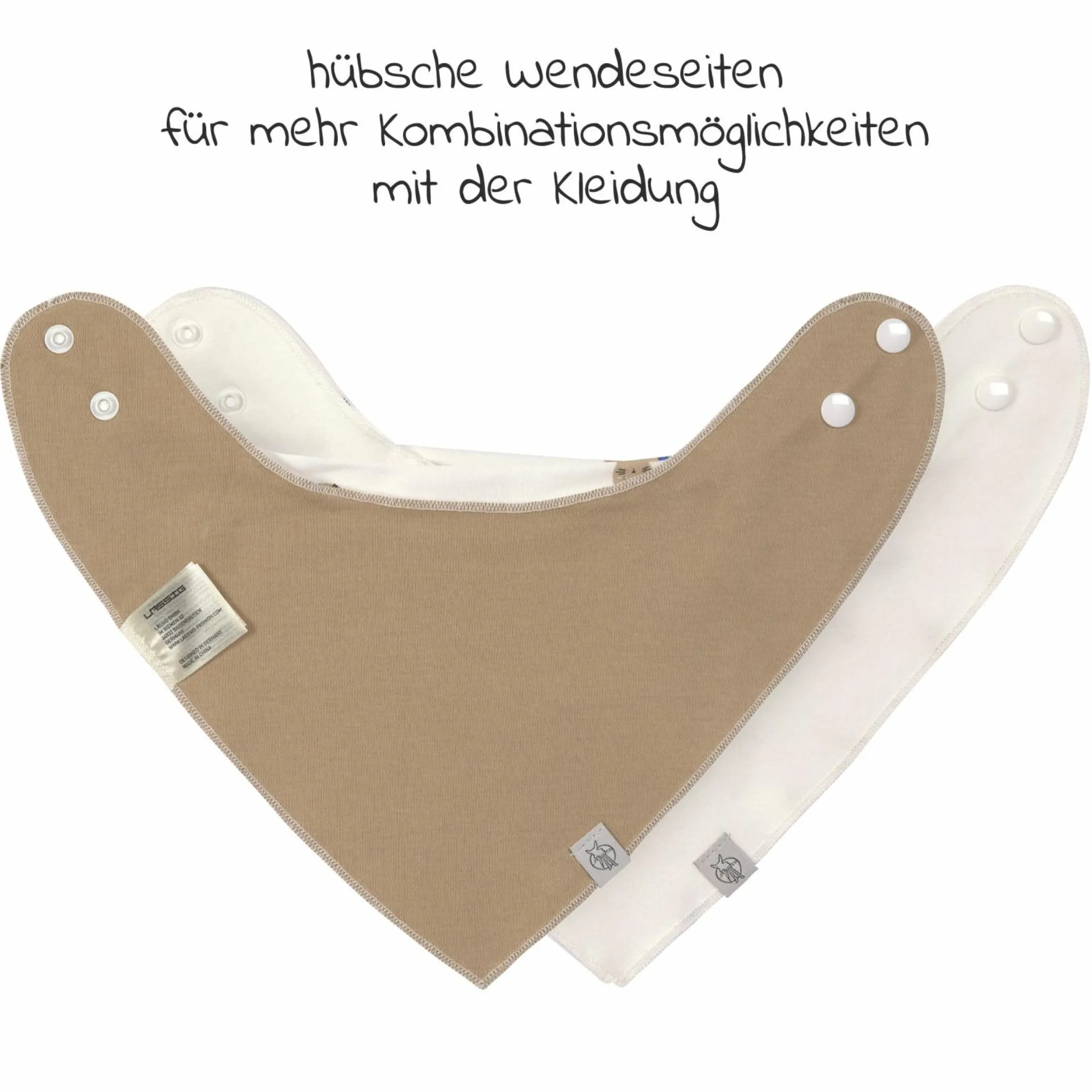 Bandana Lätzchen 2er Pack aus Bio-Baumwolle - Little Mateys - Royal Blue
