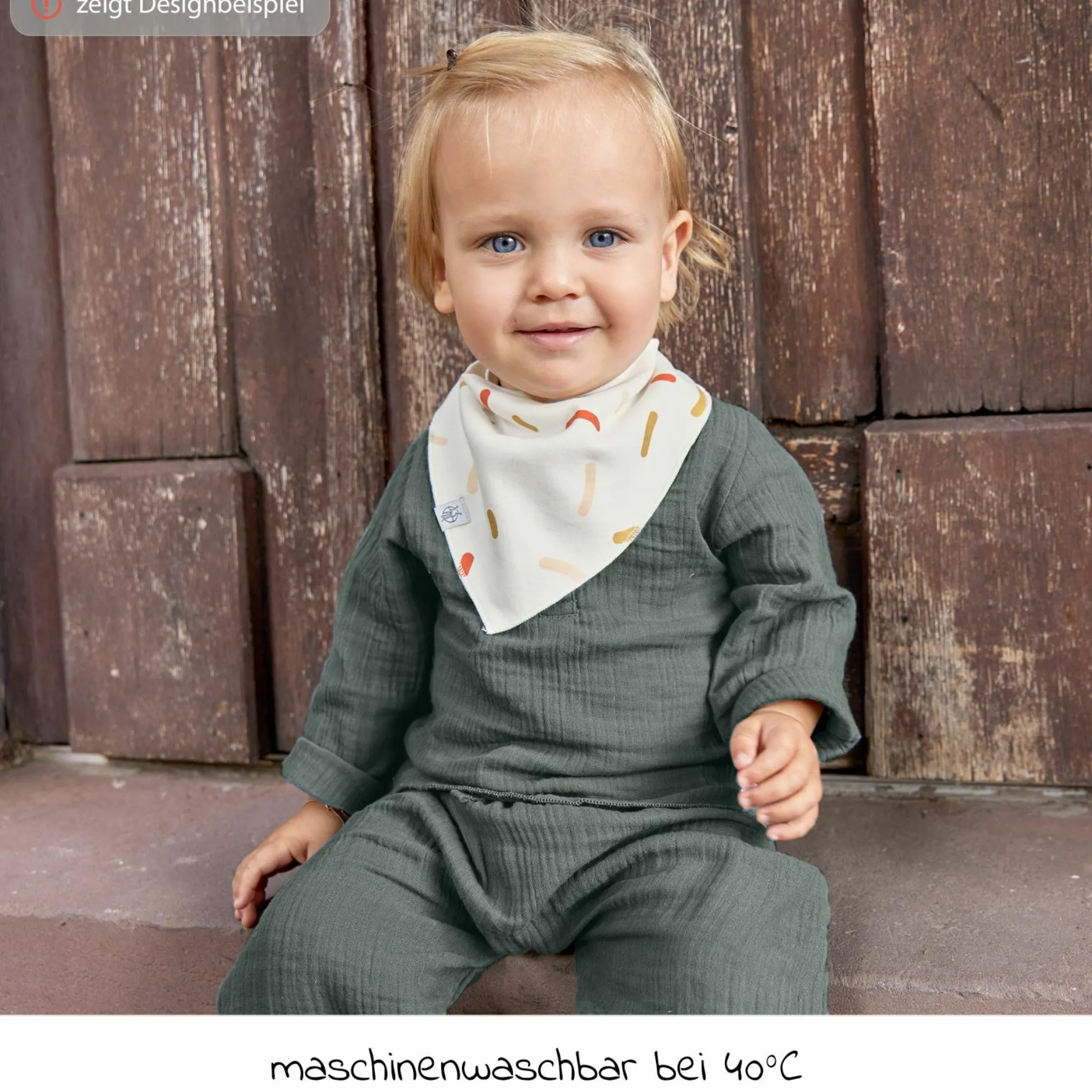 Bandana Lätzchen 2er Pack aus Bio-Baumwolle - Little Mateys - Royal Blue
