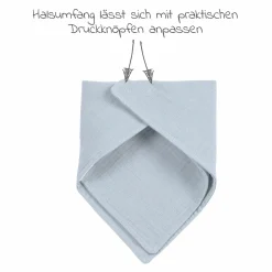 Bandana Lätzchen Muslin GOTS - Powder Blue