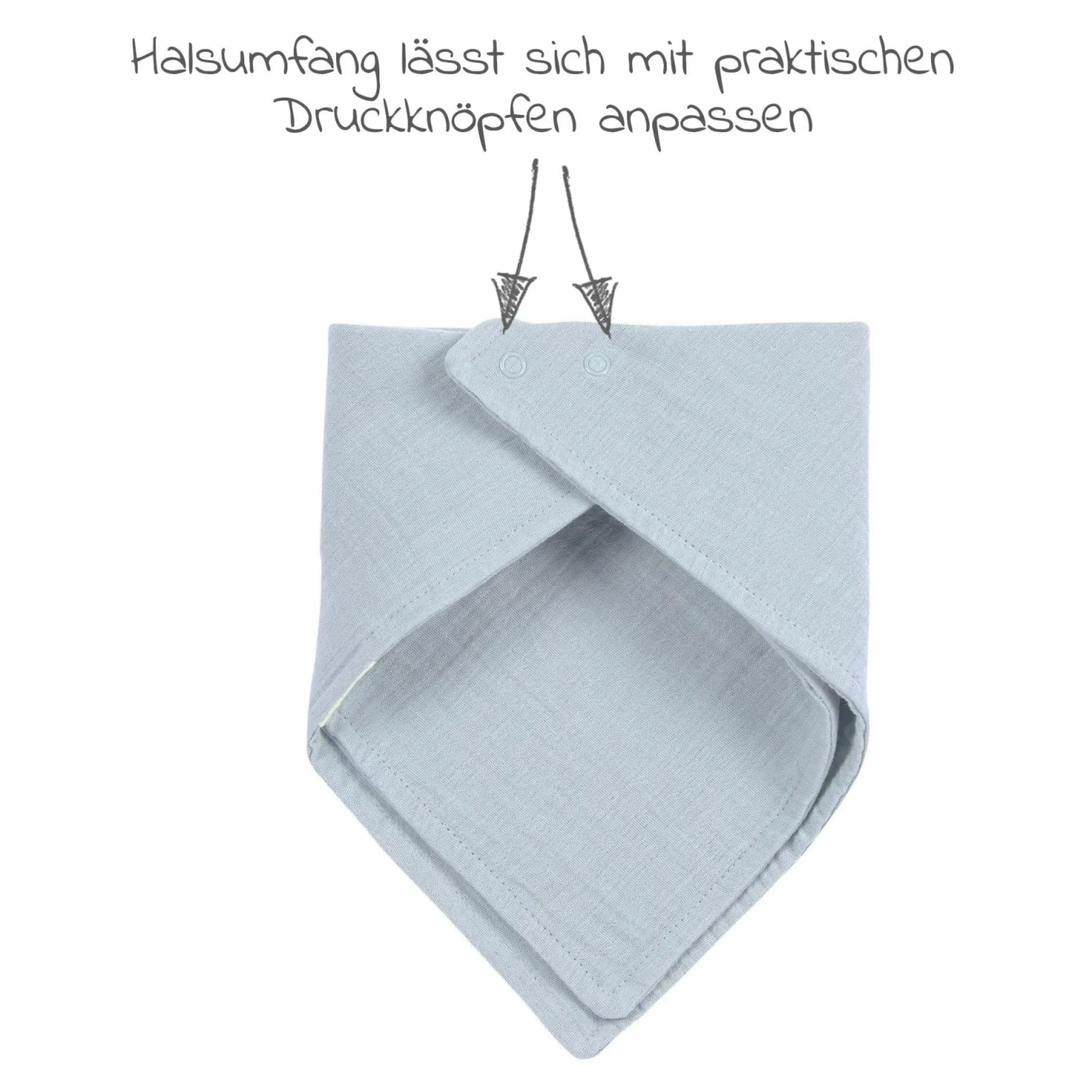 Bandana Lätzchen Muslin GOTS - Powder Blue