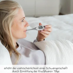 Basalthermometer Mama perfekt für die Messung der Basal-Temperatur - Weiß Grau - Kollektion 2024