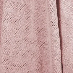 Baumwoll-Decke aus Organic Baumwolle - Strickoptik 80 x 80 cm - Lil Planet - Rosa Mauve
