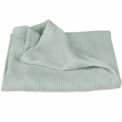 Baumwoll-Decke aus Organic Baumwolle - Strickoptik 80 x 80 cm - Lil Planet - Frosty Green