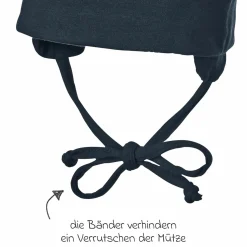 Beanie zum Binden - Marine - Gr. 39