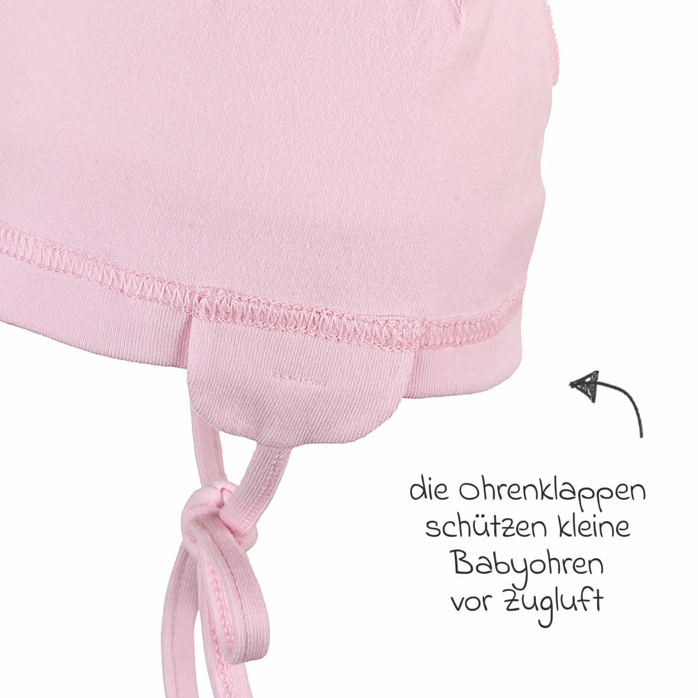 Beanie zum Binden - Rosa - Gr. 39