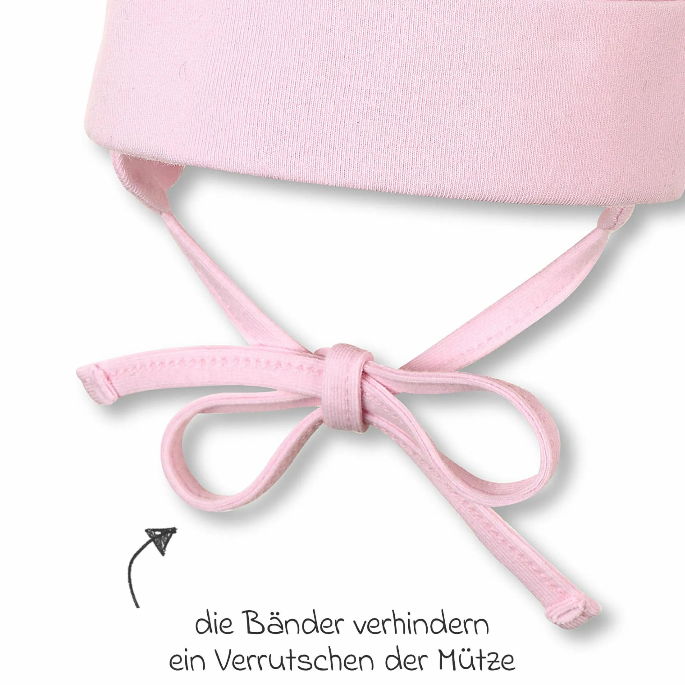 Beanie zum Binden - Rosa - Gr. 39