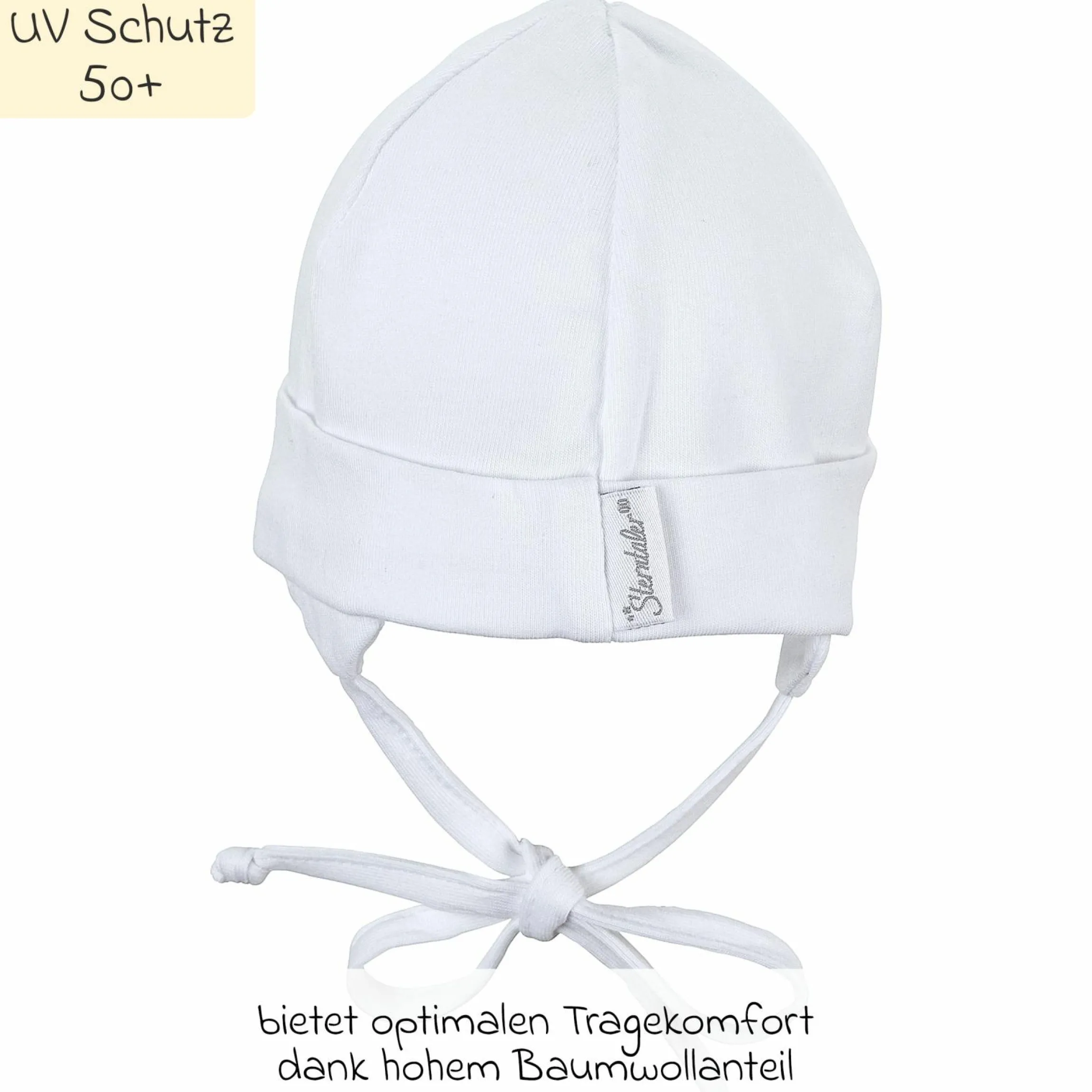 Beanie zum Binden - Weiß - Gr. 39