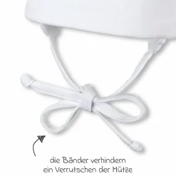 Beanie zum Binden - Weiß - Gr. 39