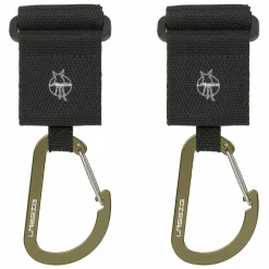 Befestigungsriemen 2er Pack Stroller Hooks für Wickeltasche - Black