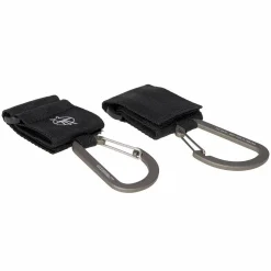 Befestigungsriemen 2er Pack Stroller Hooks für Wickeltasche - Black