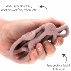 Beiß- und Greifball Bite & Play 8,6 cm - Rosa