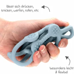 Beiß- und Greifball Bite & Play 8,6 cm - Blau