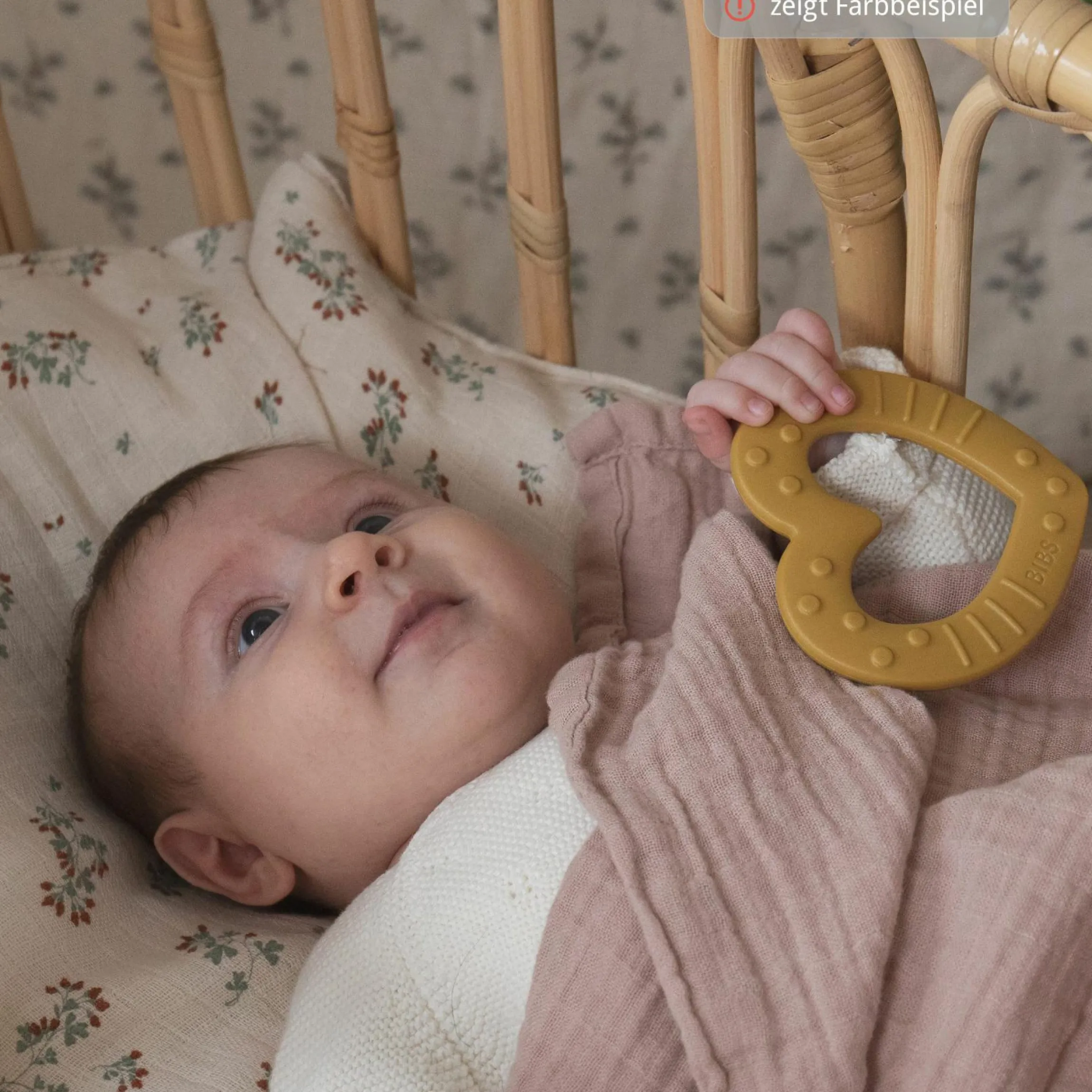 Beißring - Baby Bitie - Heart - Sage