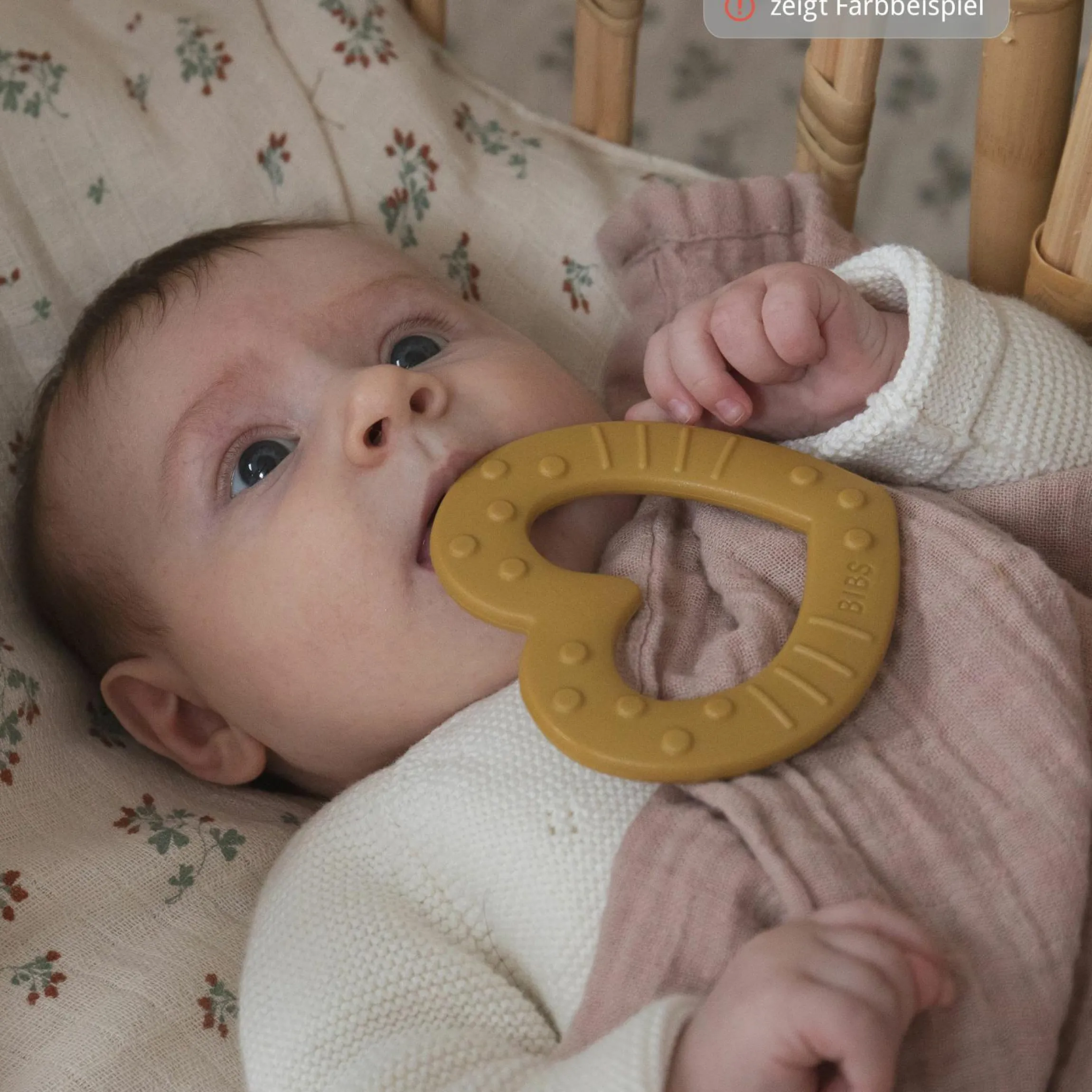 Beißring - Baby Bitie - Heart - Sage