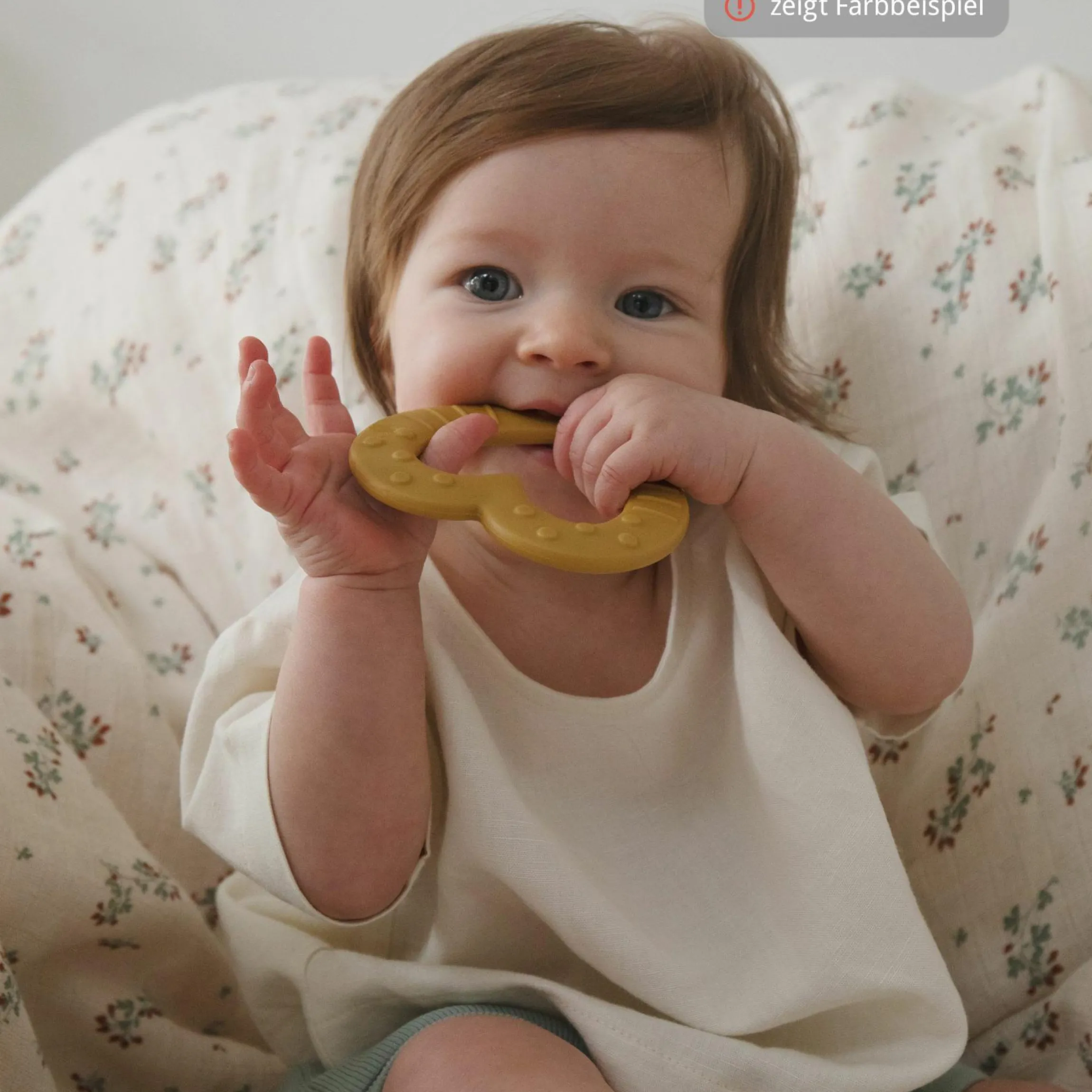 Beißring - Baby Bitie - Heart - Sage