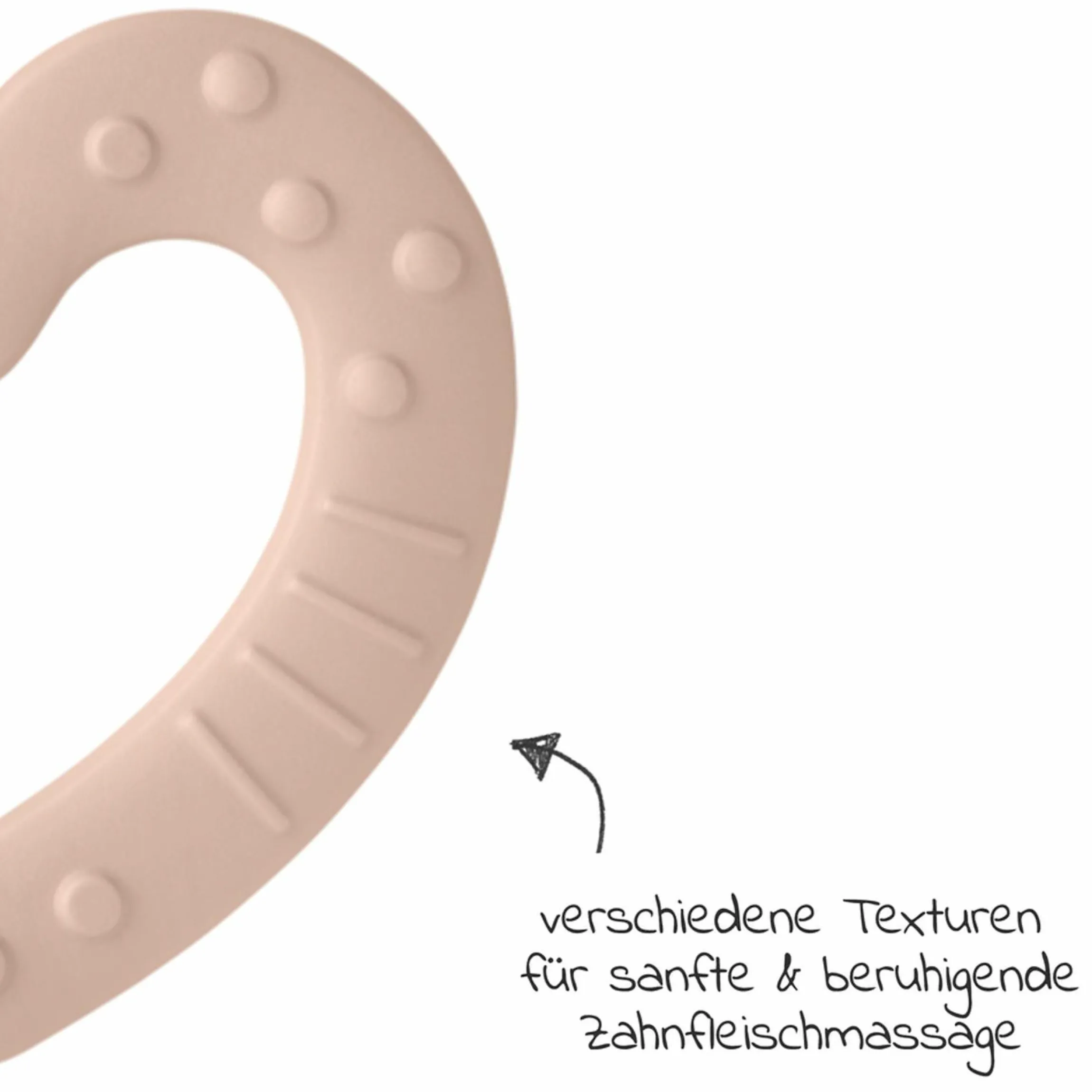 Beißring - Baby Bitie - Heart - Blush
