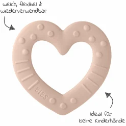 Beißring - Baby Bitie - Heart - Blush