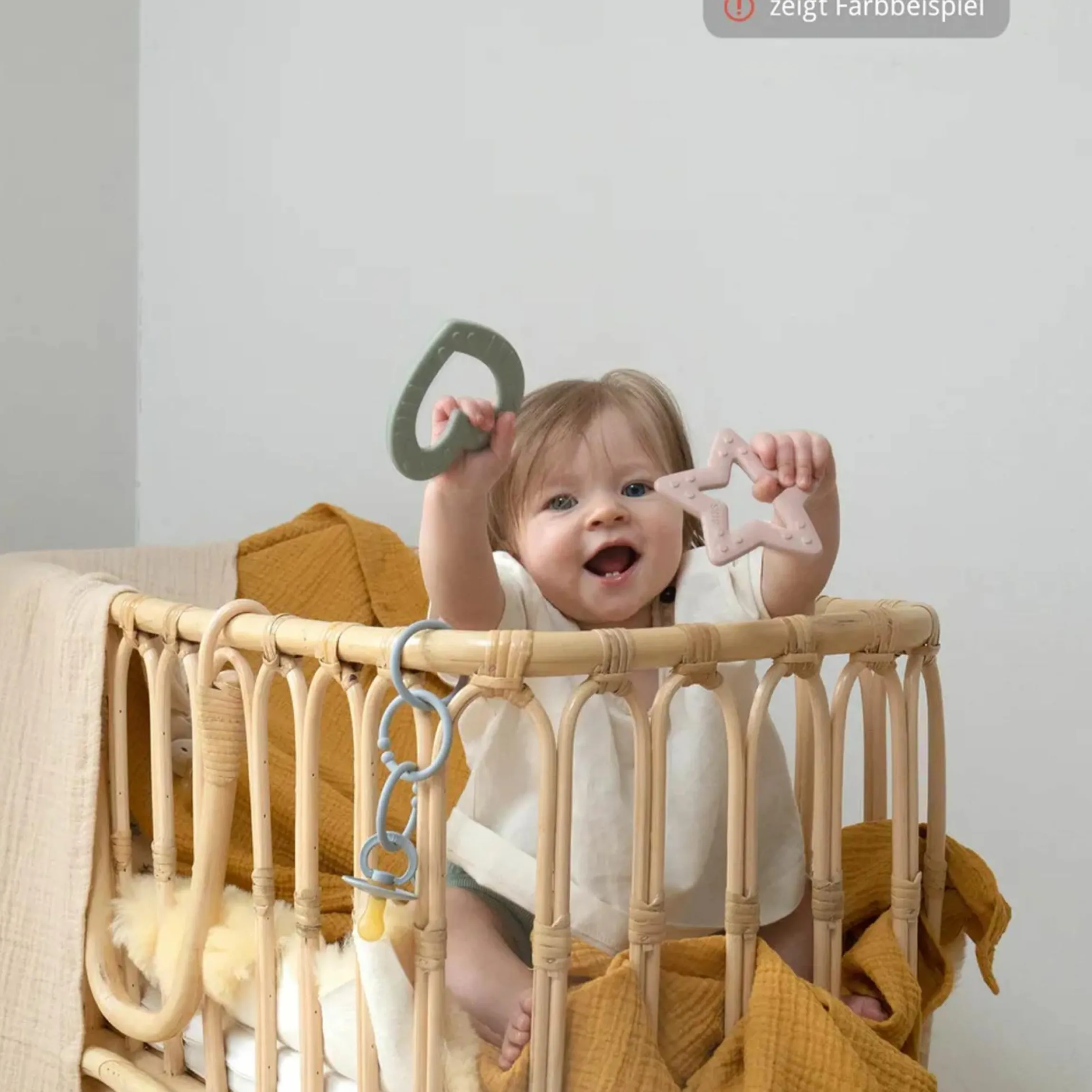 Beißring - Baby Bitie - Star - Sage