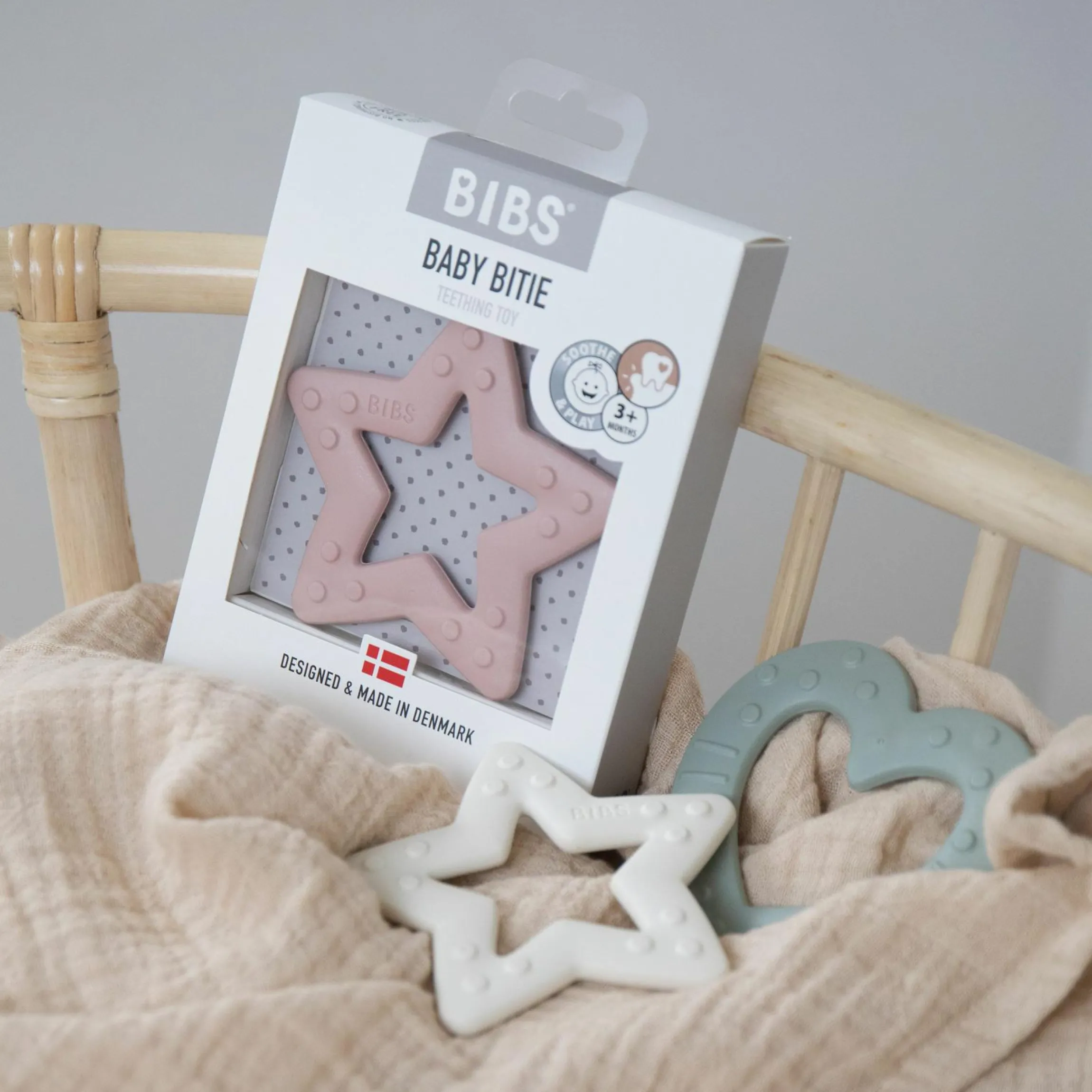 Beißring - Baby Bitie - Star - Blush