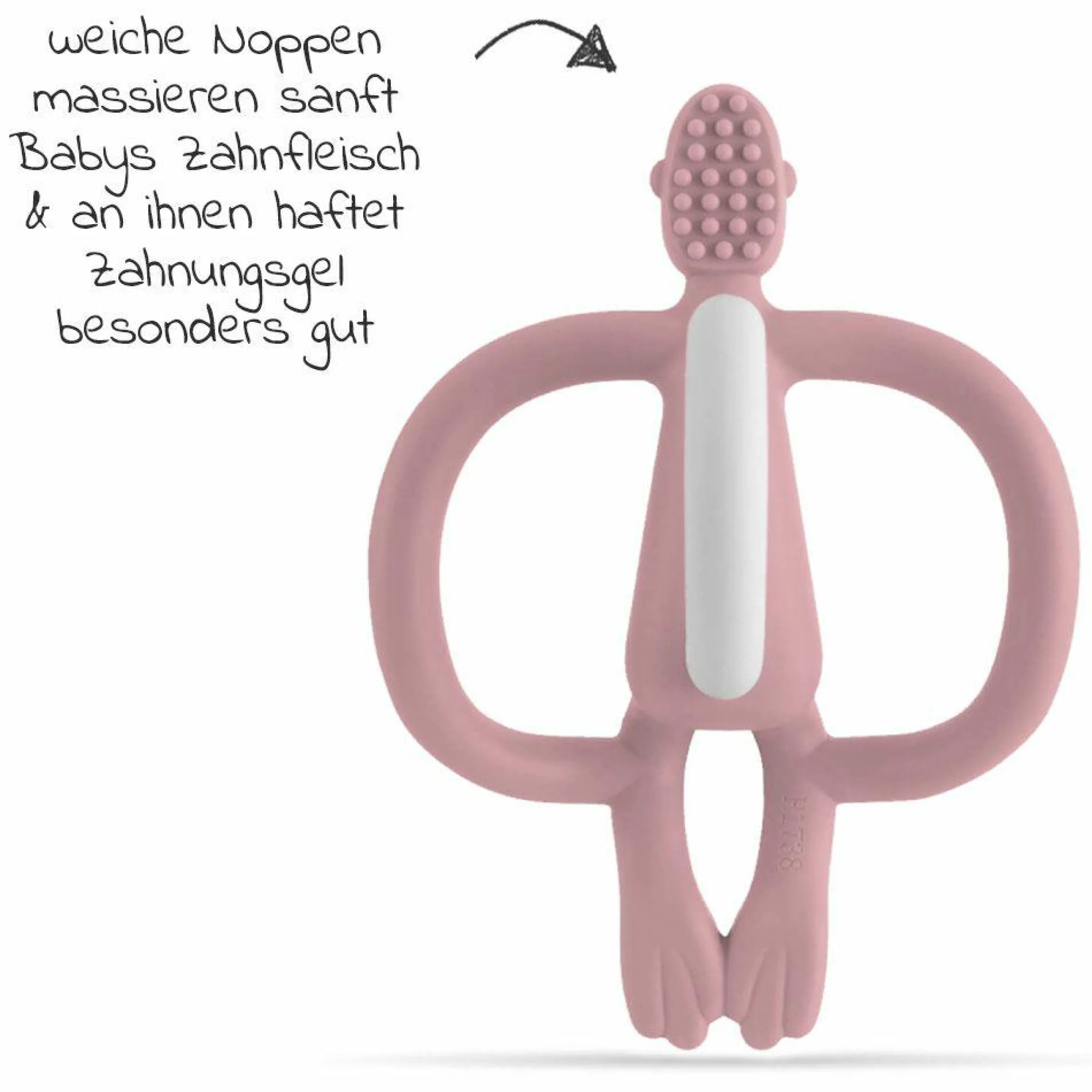 Beißring Affe - Altrosa