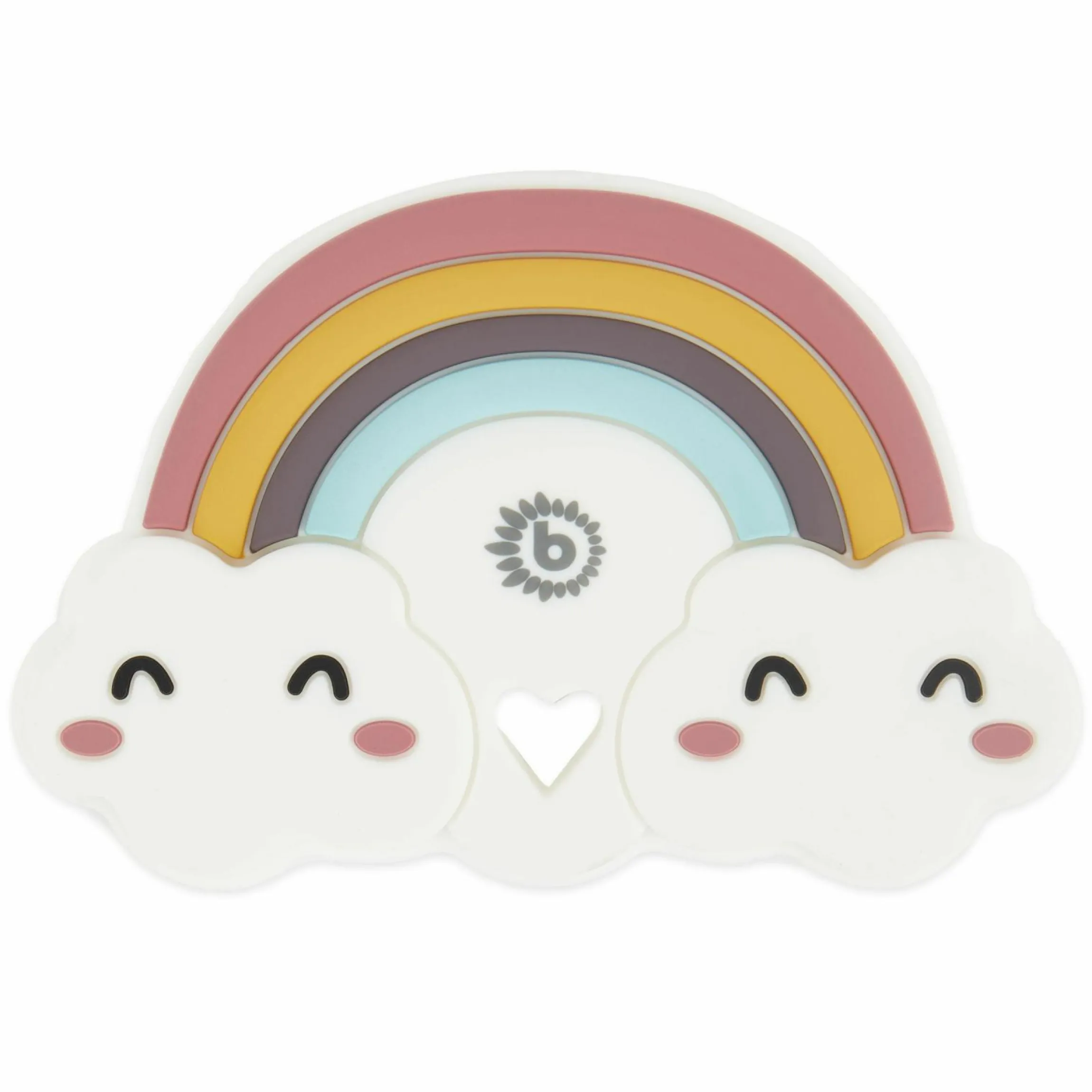Beißring aus Silikon - Regenbogen & Wolken
