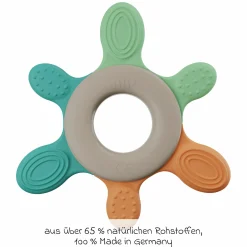 Beißring Green - Türkis / Orange / Grün