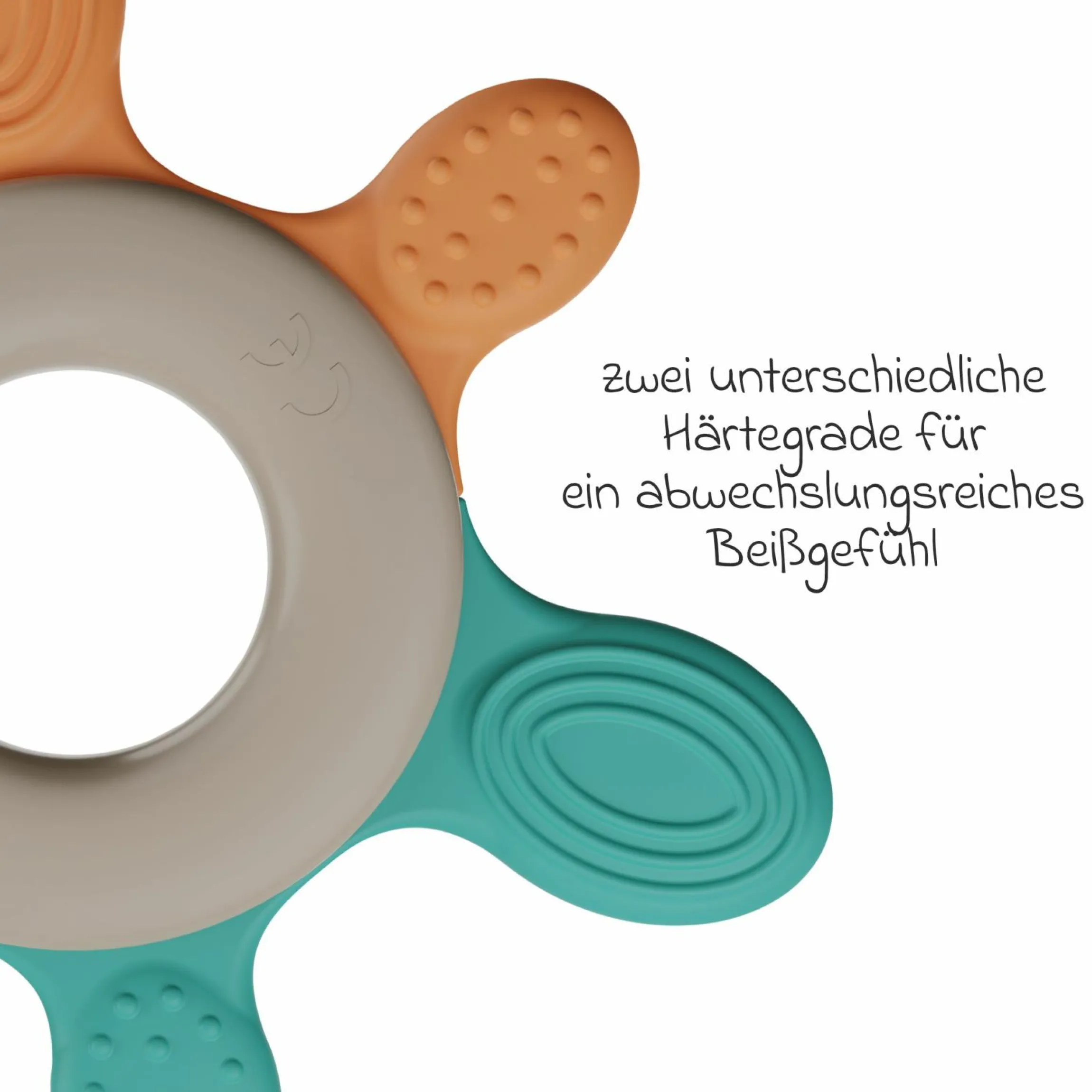 Beißring Green - Türkis / Orange / Grün