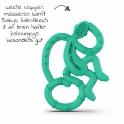 Beißring Mini - Affe - Grün