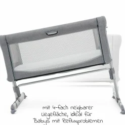 Beistell- & Reisebett Roomie inkl. Matratze & Transporttasche - Gray Flanel - Kollektion 2025