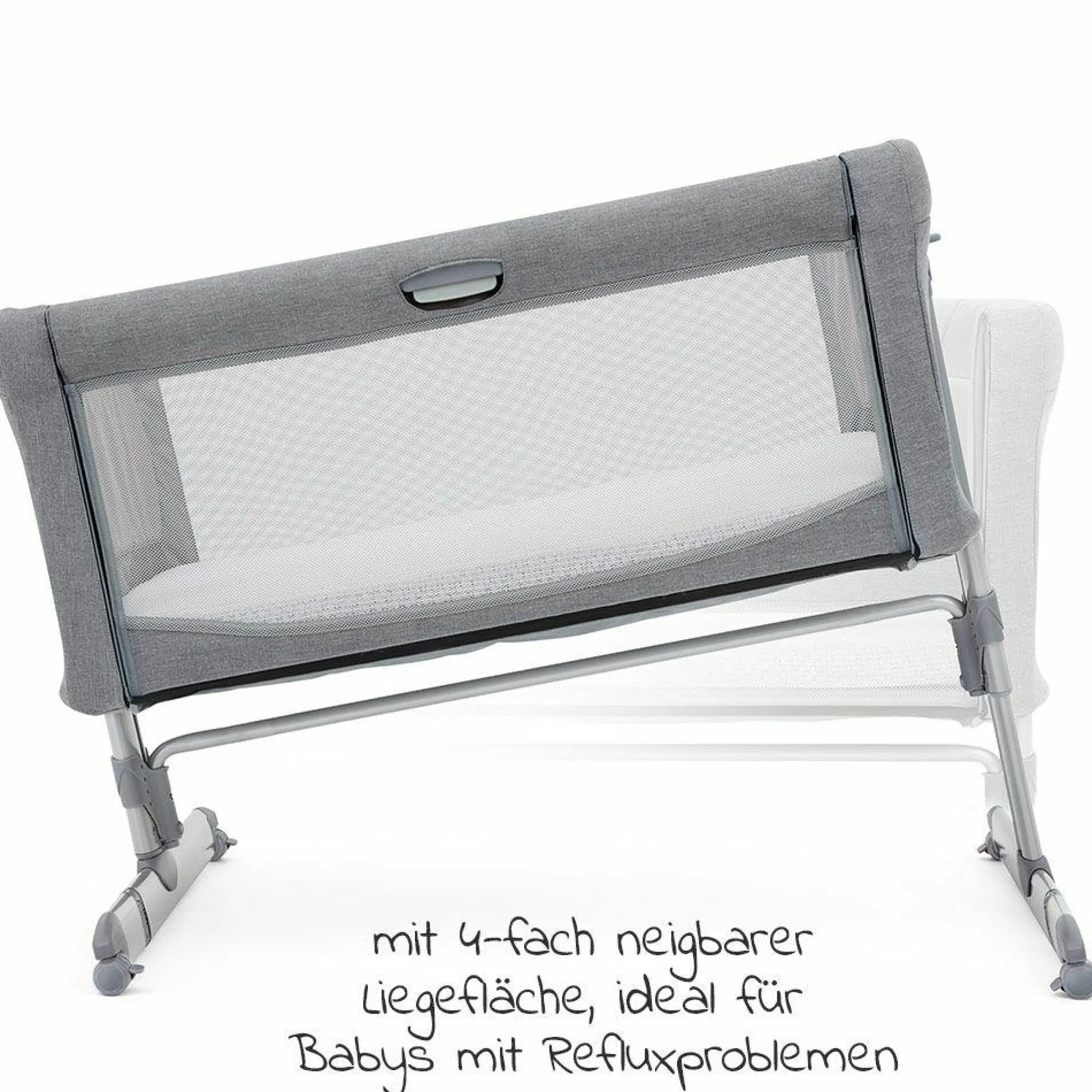 Beistell- & Reisebett Roomie inkl. Matratze & Transporttasche - Gray Flanel - Kollektion 2025