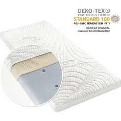 Beistellbett & Wiegen-Matratze mit Nässeschutz und vertikalen Luftkanälen - Tencel & Dry - 90 x 40 cm