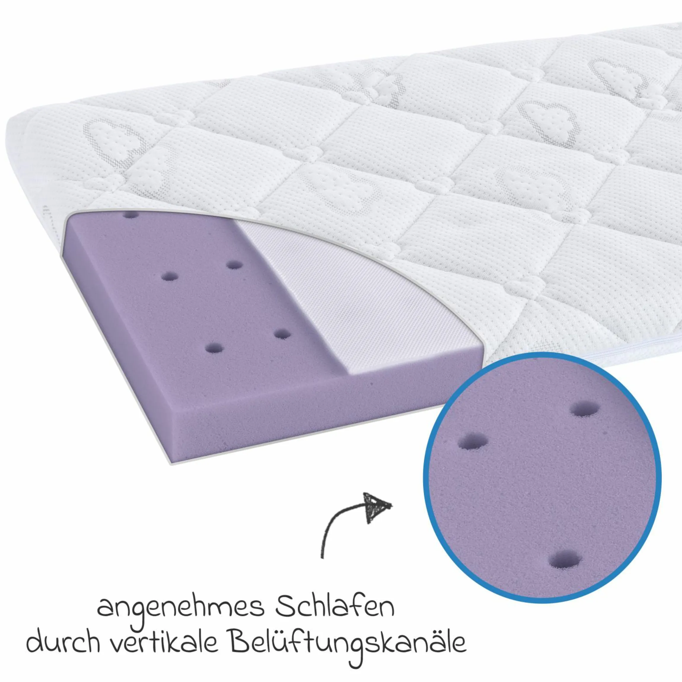 Beistellbett & Wiegen-Matratze Brise Light 40 x 90 cm
