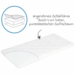 Beistellbett & Wiegen-Matratze Allegro 90 x 40 cm