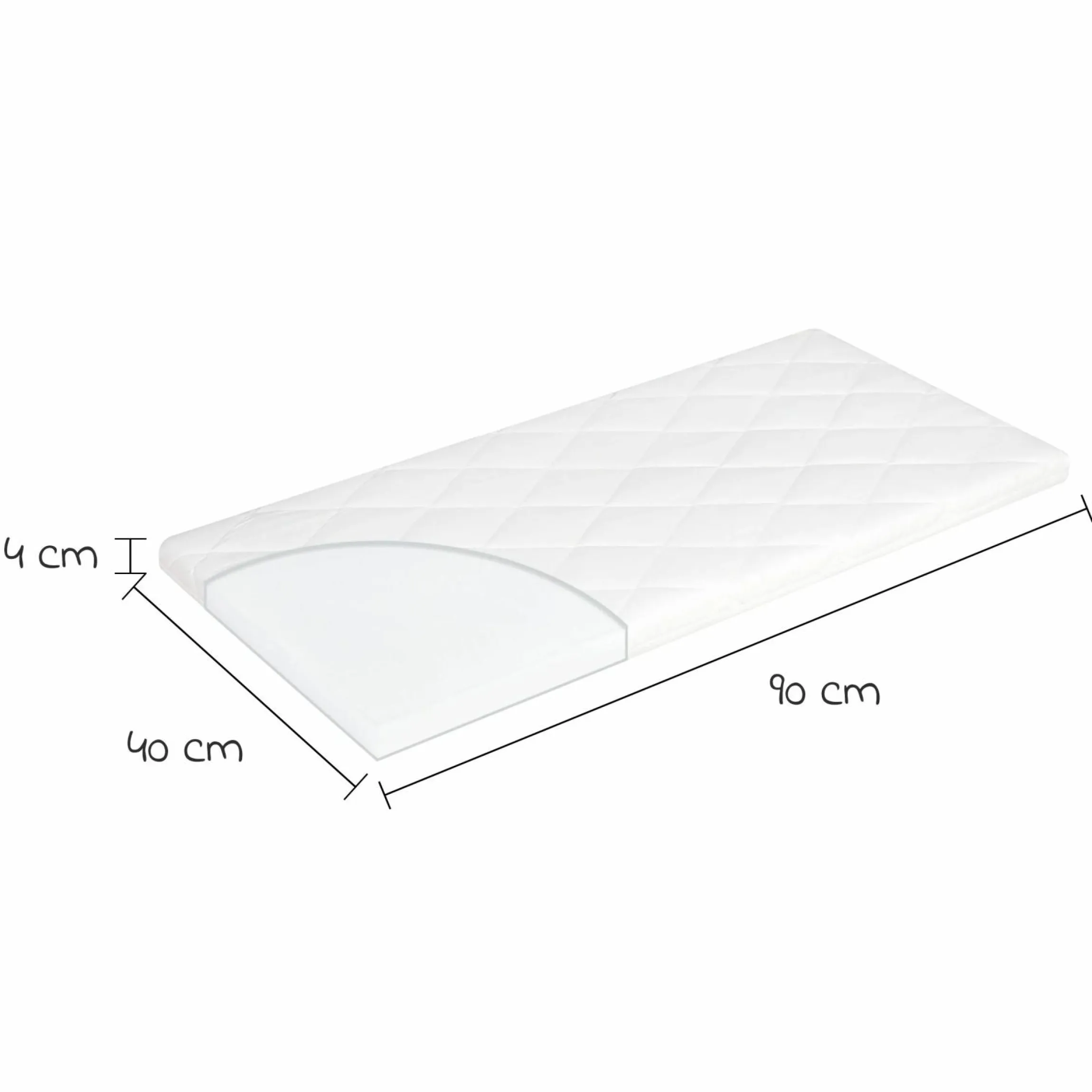 Beistellbett & Wiegen-Matratze Allegro 90 x 40 cm