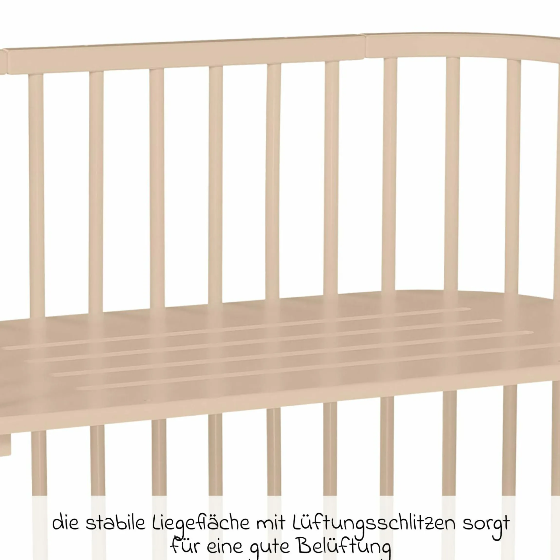 Beistellbett Boxspring - Beige lackiert - Kollektion 2024
