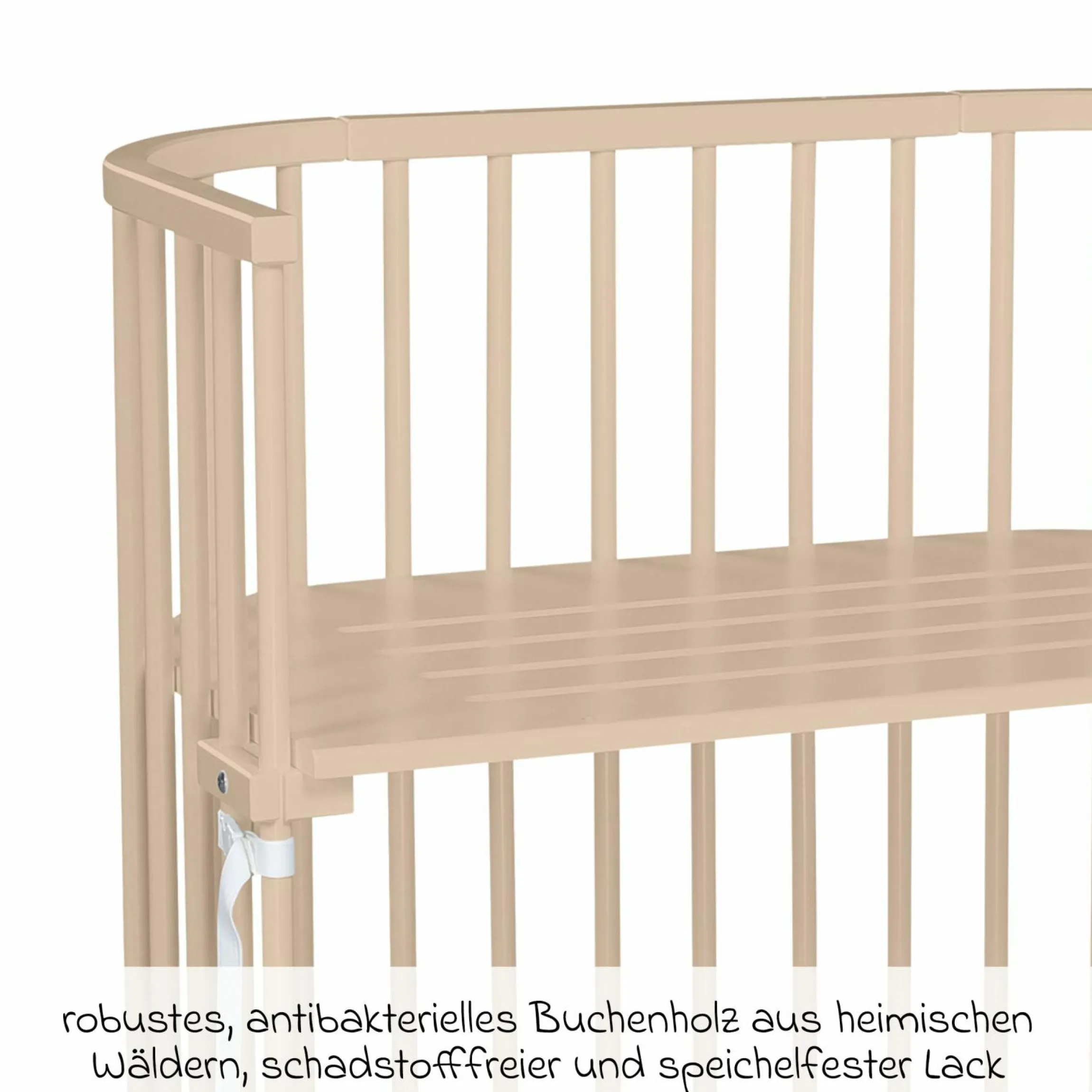 Beistellbett Boxspring - Beige lackiert - Kollektion 2024