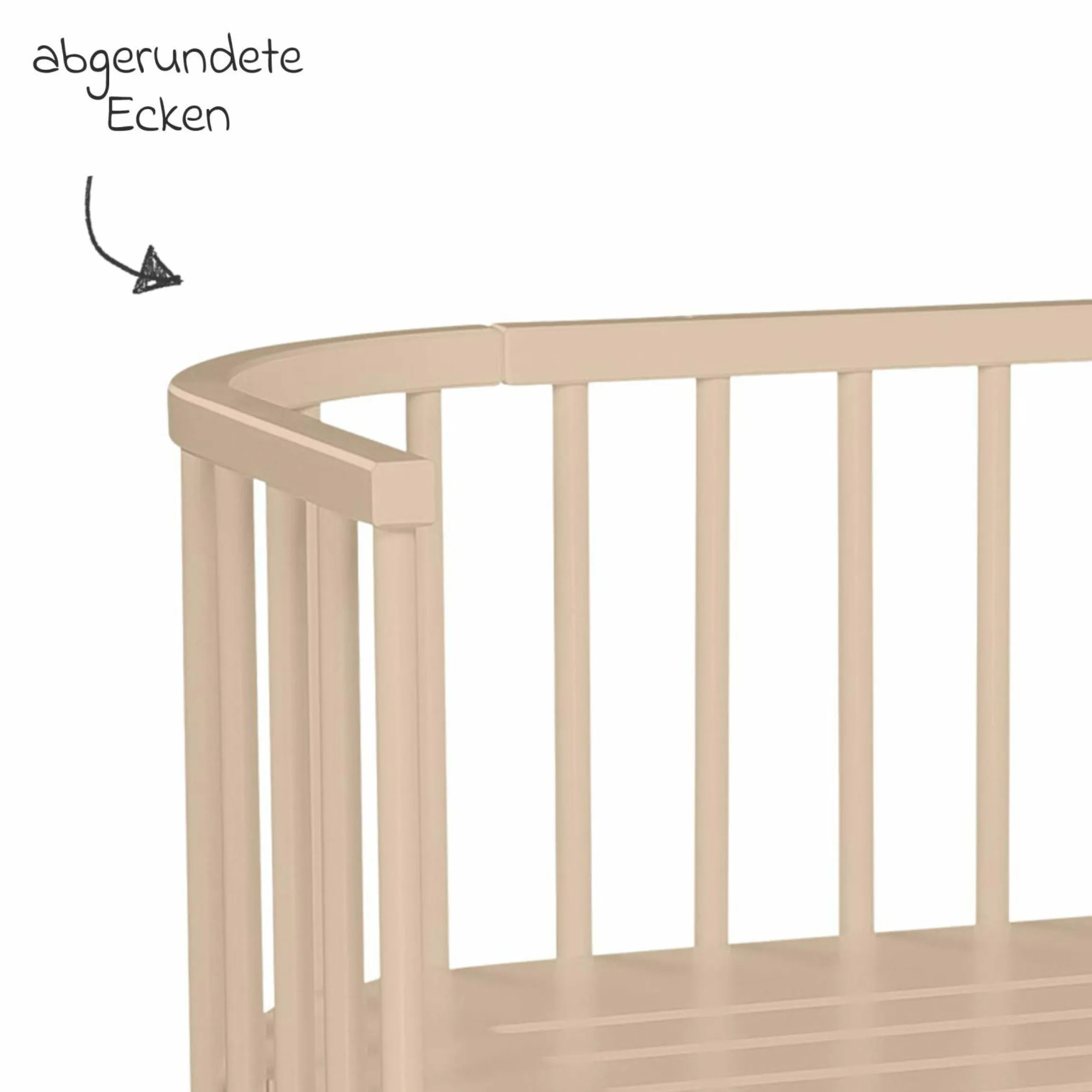 Beistellbett Boxspring - Beige lackiert - Kollektion 2024
