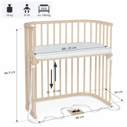 Beistellbett Boxspring - Beige lackiert - Kollektion 2024
