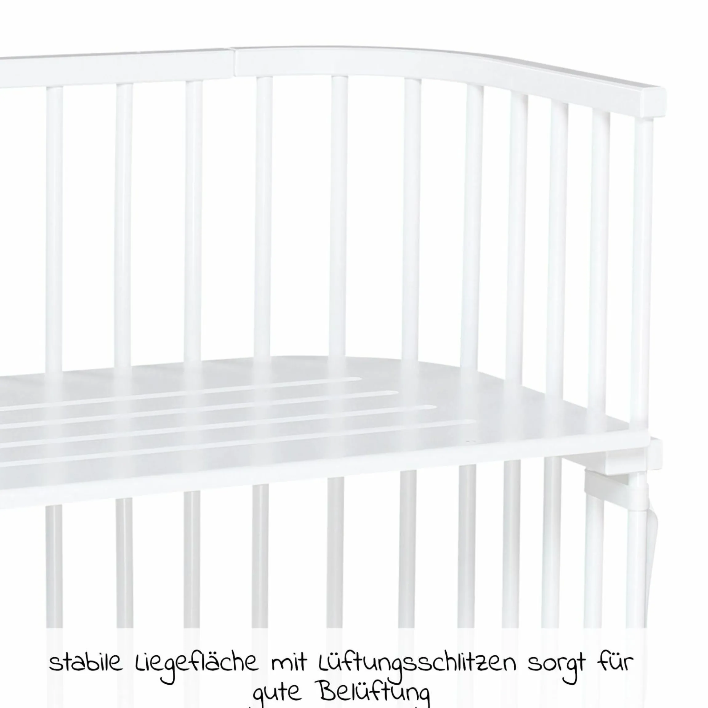 Beistellbett Boxspring - Weiß lackiert - Kollektion 2024