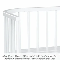 Beistellbett Boxspring - Weiß lackiert - Kollektion 2024