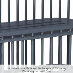 Beistellbett Boxspring Comfort Plus - Schiefergrau lackiert - Kollektion 2024