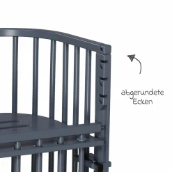 Beistellbett Boxspring Comfort Plus - Schiefergrau lackiert - Kollektion 2024